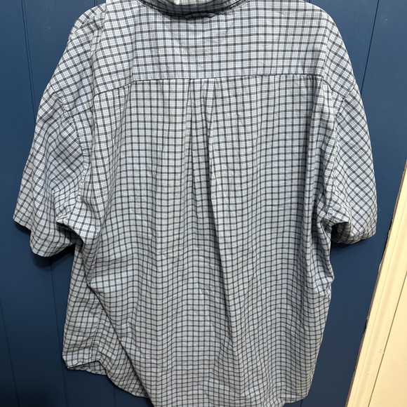 Tommy Hilfiger Golf Blue Multi Plaid Short Sleeve Button Down Shirt Size XL - Picture 14 of 16